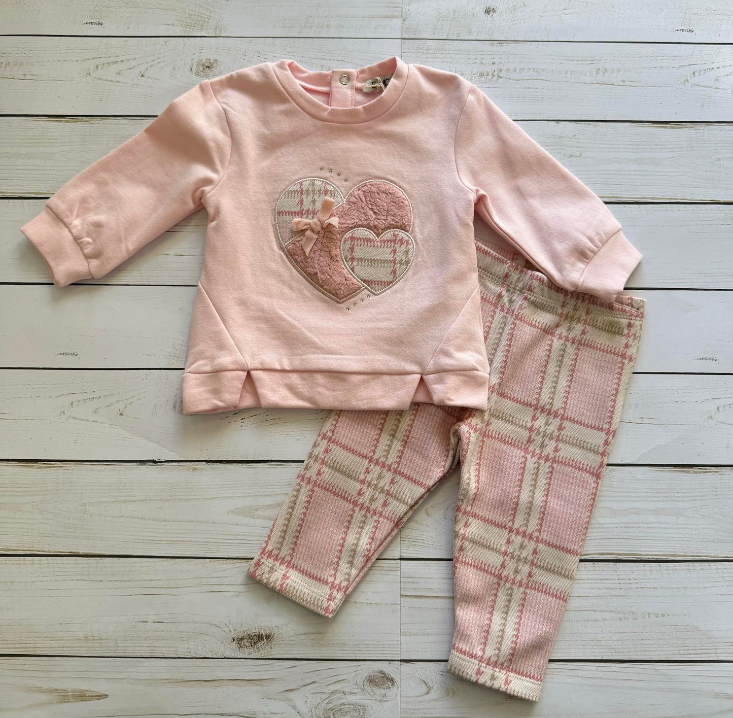 Heart Checkered Knit Set/EMC