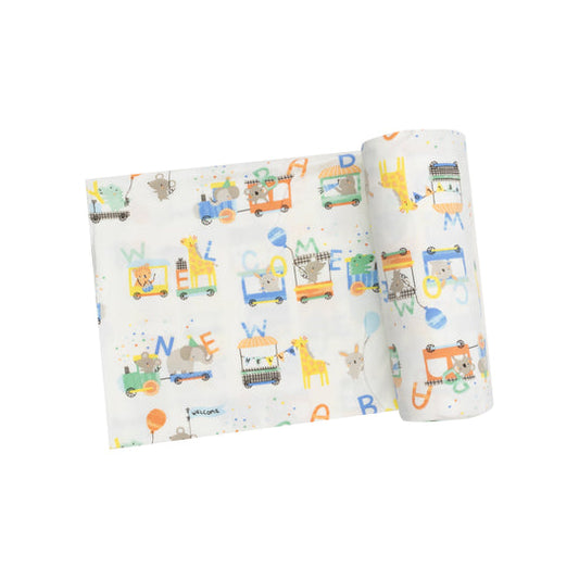 Animal Train Swaddle Blanket/Angel Dear