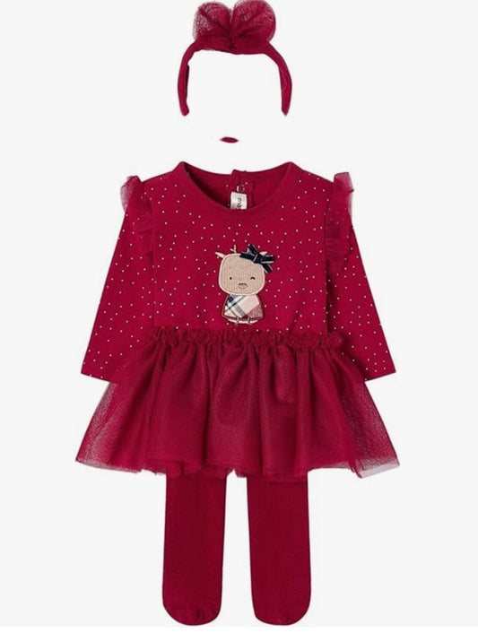 Red Tulle Skirt Set-Red : 6-9 Mo.