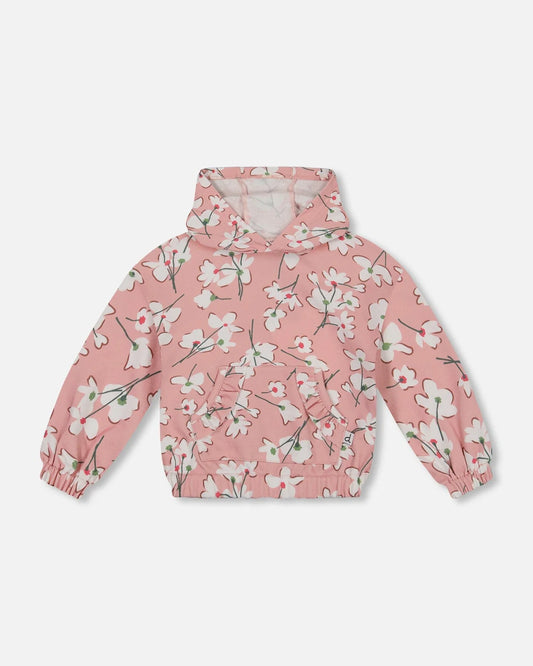 Hooded Floral Sweatshirt/Deux Par Deux