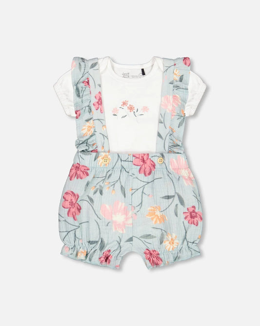 Floral Shortall/Deux Par Deux