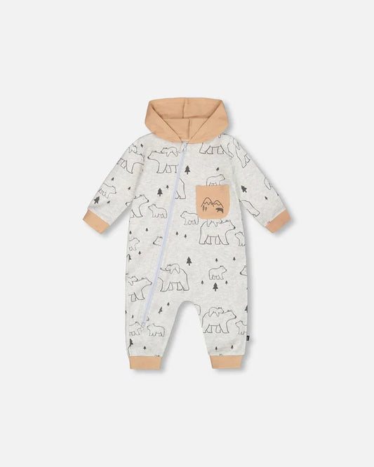 Bears Hooded Jumpsuit/Deux Par Deux