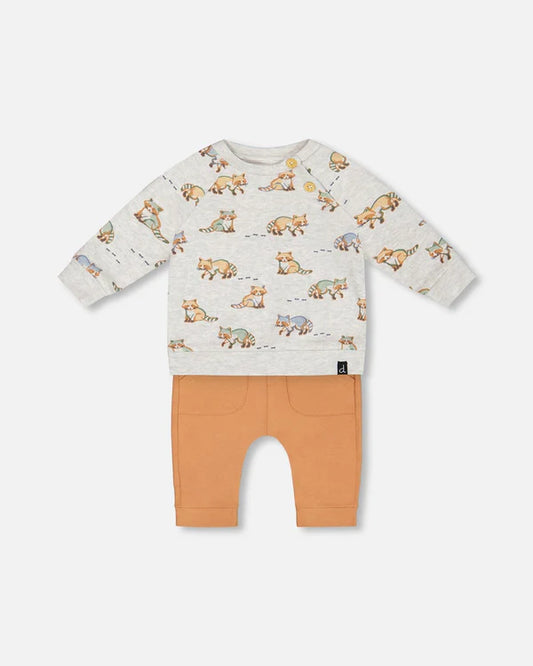 Organic Racoon Pant Set/Deux Par Deux