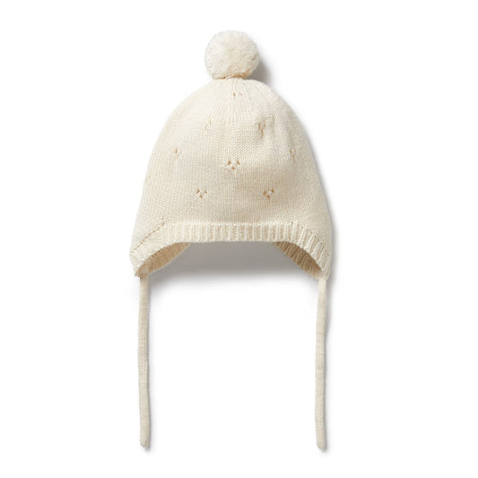 Knitted Pointelle Bonnet/Wilson & Frenchy