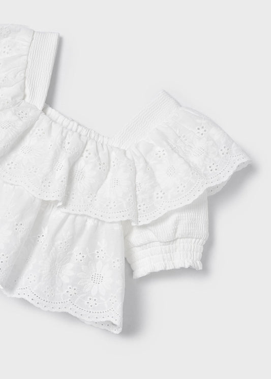 Ruffled Embroidered Top w/ Skort/Mayoral